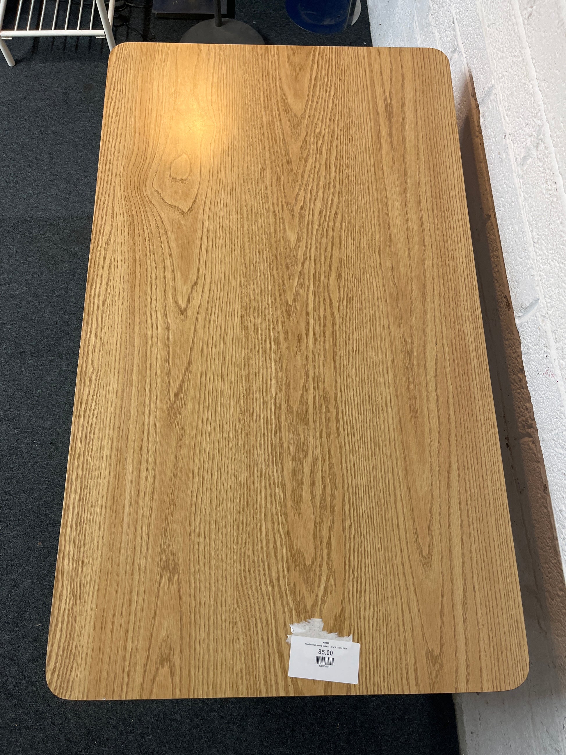 Pine laminate dining table (L 122 x W 71 cm) 1325