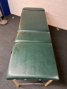 Switch Metal and wood framed, folding Massage table in green PU leatherette with headrest  2225 3 image