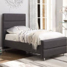 Switch NEW 3ft Tiffany  charcoal fabric high back bed frame 2 image