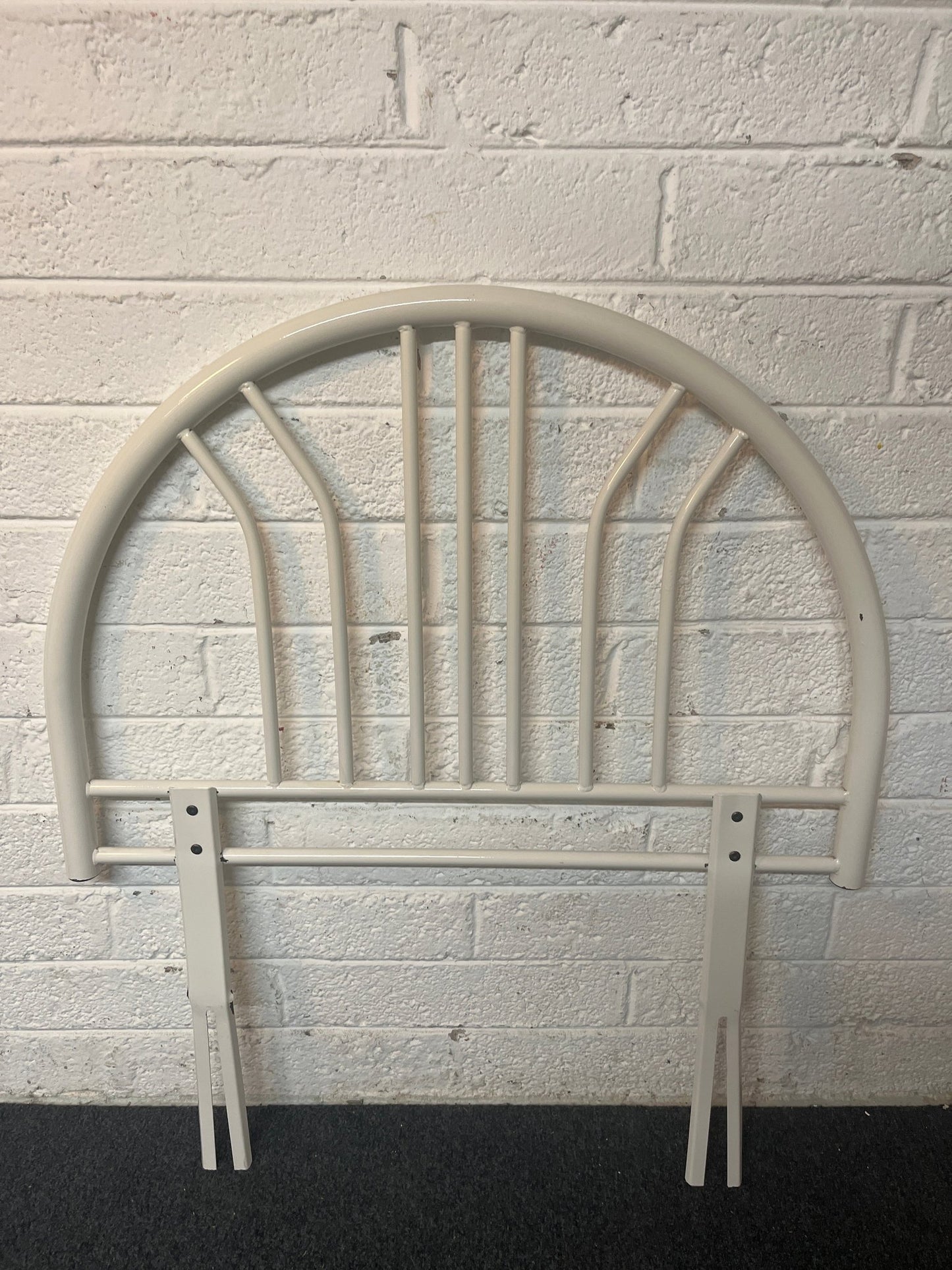 3ft white metal headboard 1325