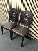 Switch Black wood framed dining chair with black leather seat 2325 3 image