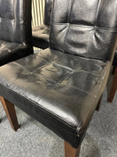 Switch Black leatherette, solid wood frame dining chair- sold as set €160 total 3325 2 image