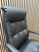 Switch Padded black faux leather executive swivel chair, high back with arms  J3950 3 image