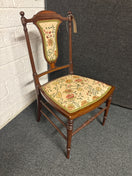 Switch Ornate mahogany dining chair with floral pattern seat fabric 3225 2 image