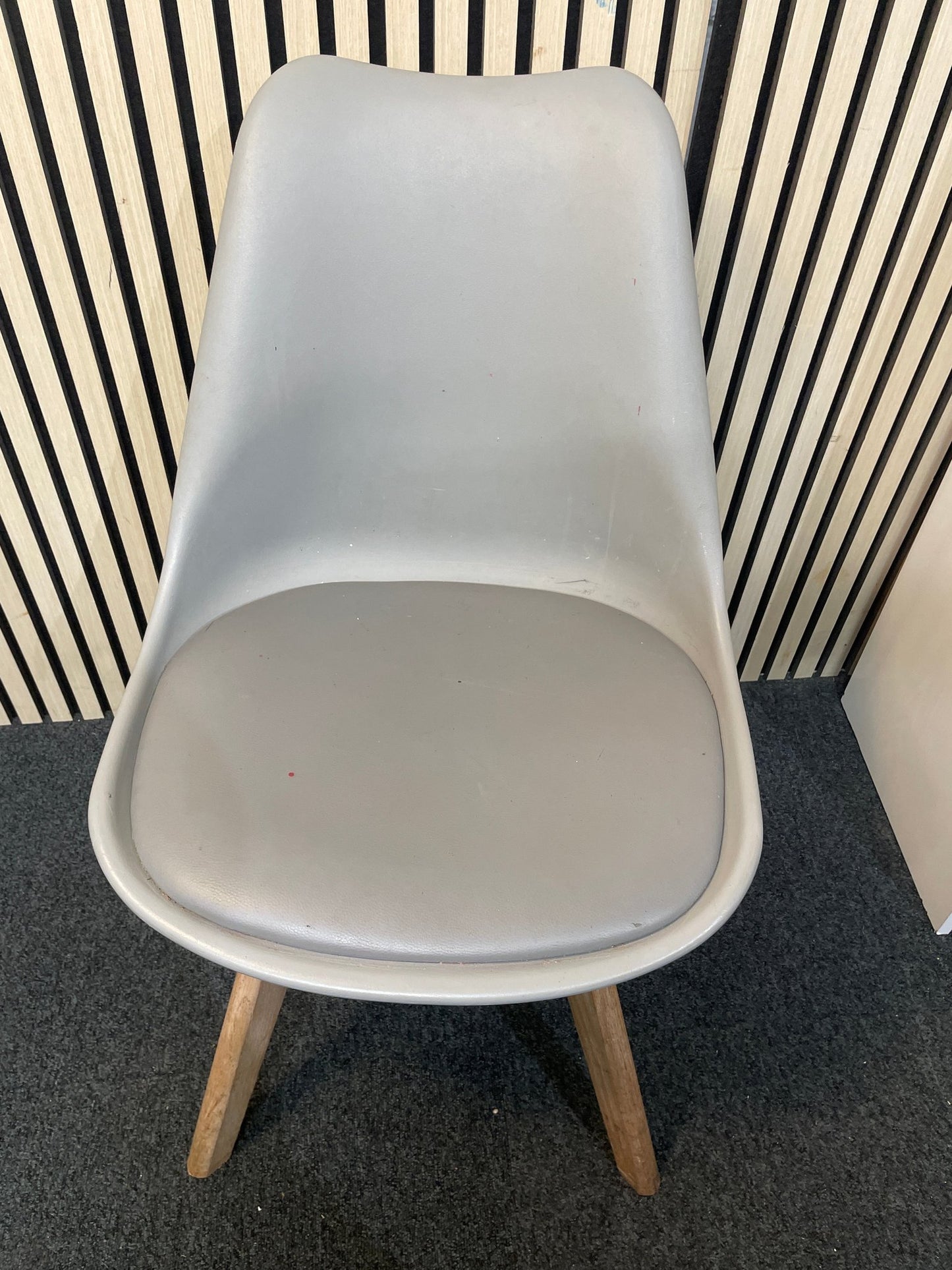 Grey curved seat wooden framed dining chairs 2425