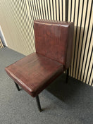 Switch Wine leather low lounge chair with black metal frame  2425 3 image