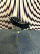 Switch Reno single piece polyprop monoshell 4 legged chair in black 2 image