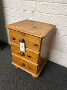 Switch 3 drawer solid pine bedside locker 3225 3 image