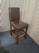 Switch Brown leather medium height stools 1126 2 image