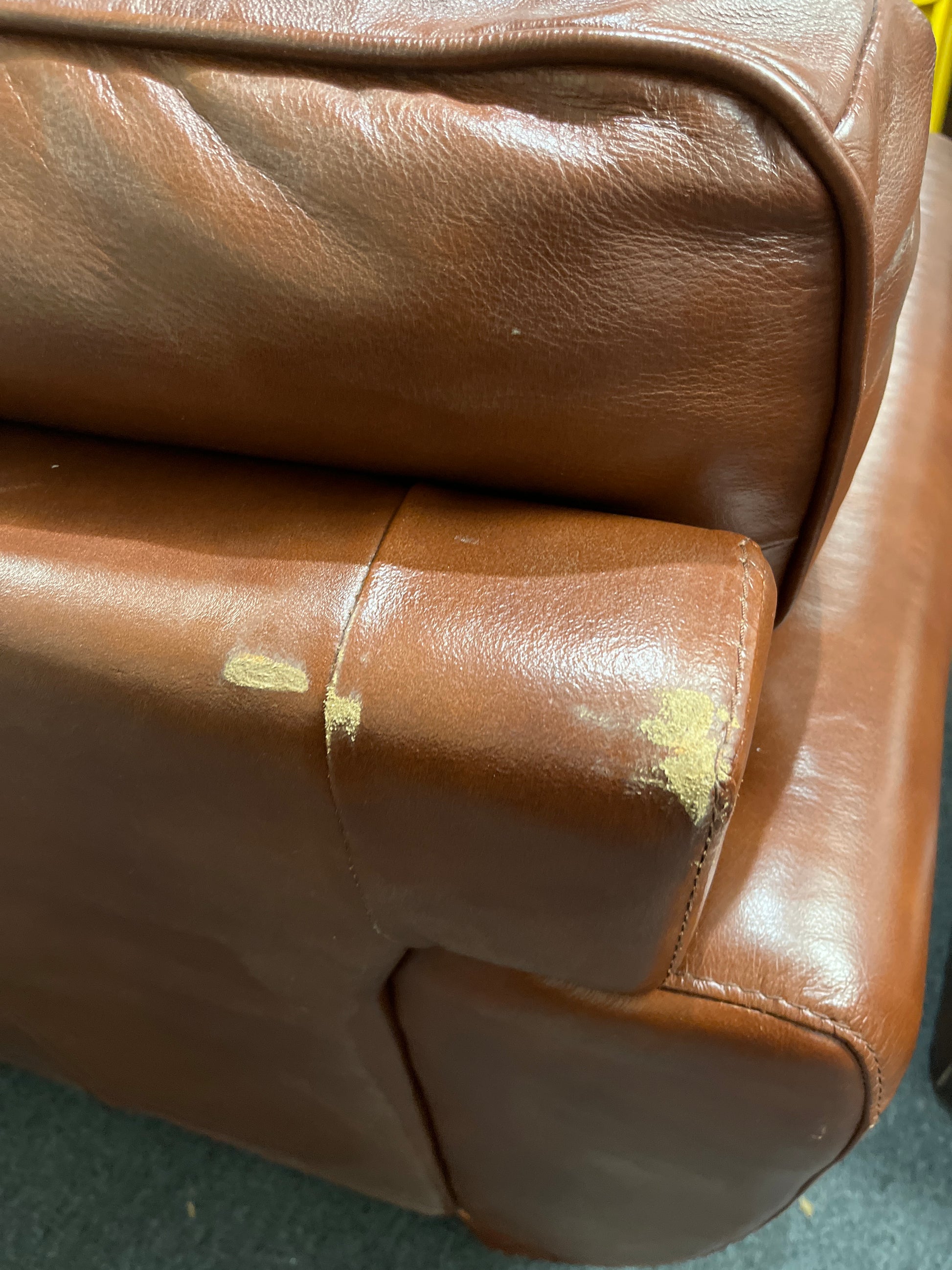3+1+1+footstool tan leather sofa suite 2325