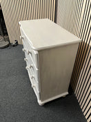 Solid pine grey white wash painted 3+2 chest of drawers  1126