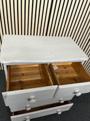 Solid pine grey white wash painted 3+2 chest of drawers  1126