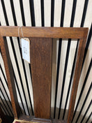 Oak stained high back stripe fabric dining chair. Set of 4 no.  3126