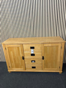 Switch Light stain solid wood 2 door 4 drawer sideboard 140Wx85Hx45D 3126 2 image