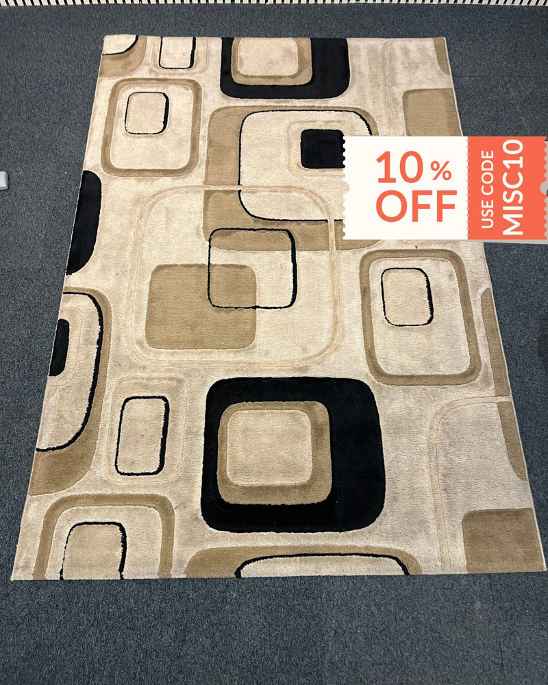 Grey and brown pattern rug (238 x 158 cm) 3126
