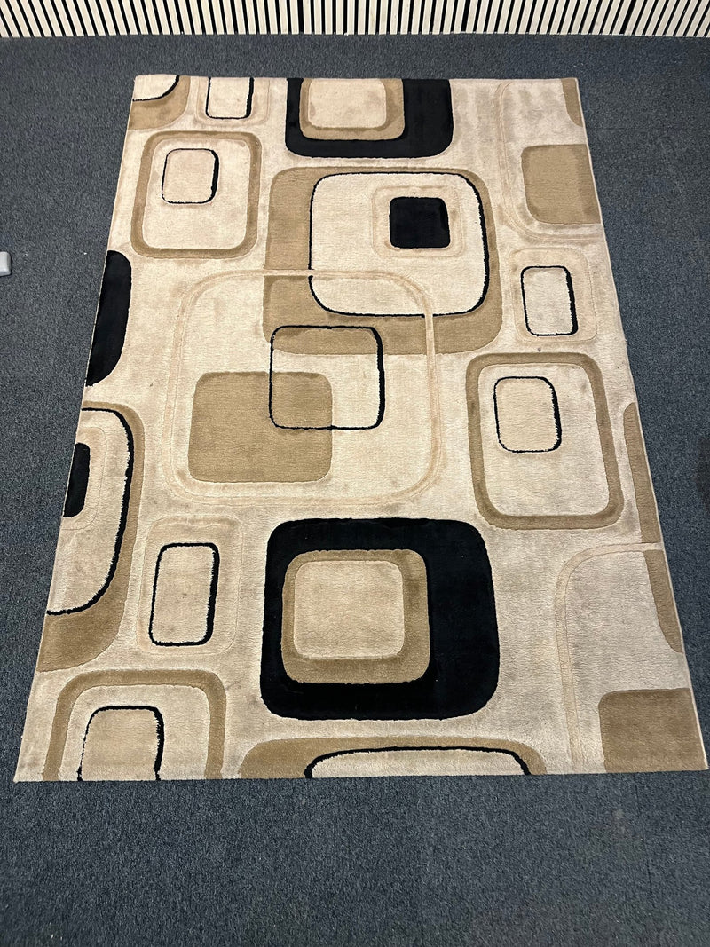 Grey and brown pattern rug (238 x 158 cm) 3126