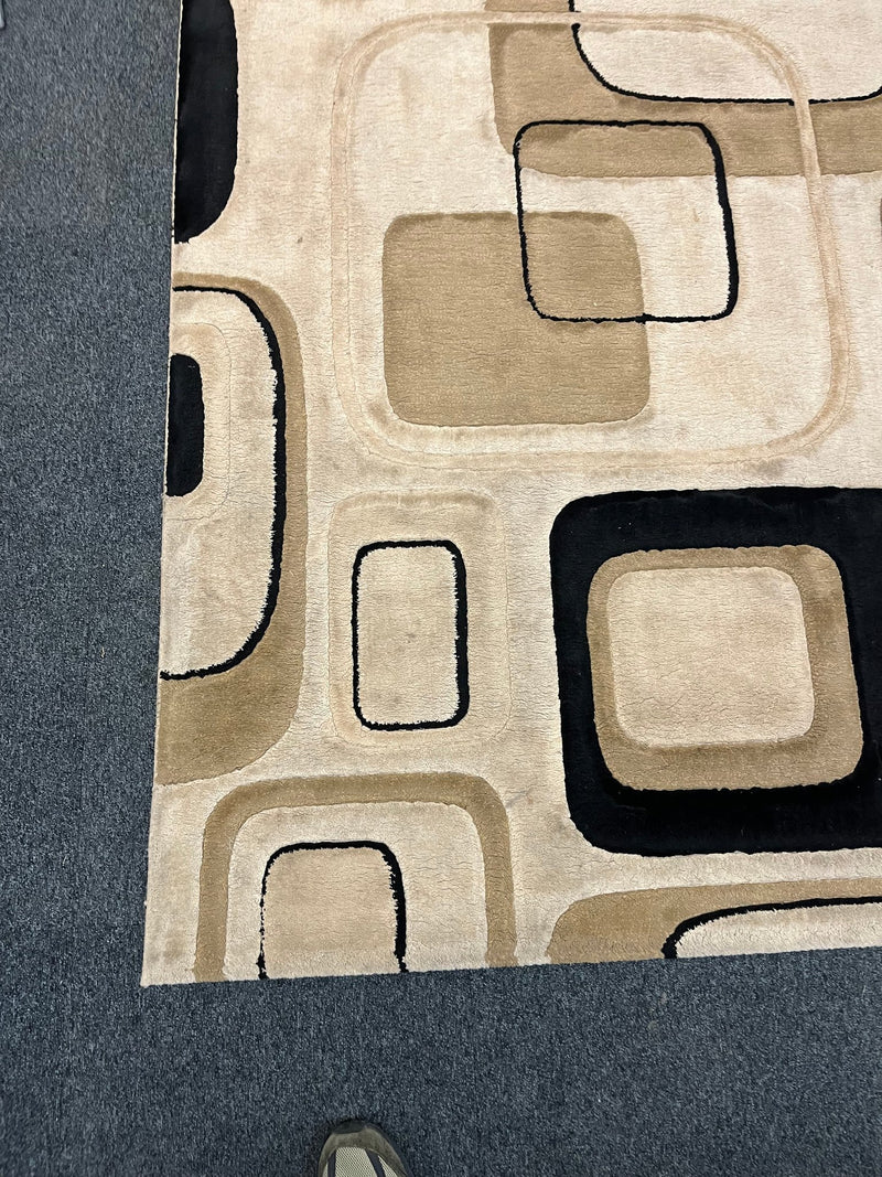 Grey and brown pattern rug (238 x 158 cm) 3126
