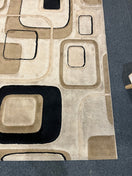 Grey and brown pattern rug (238 x 158 cm) 3126