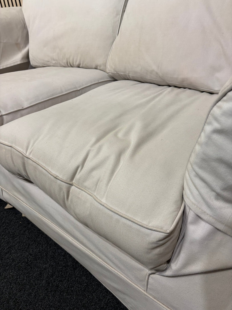 2 seater oatmeal fabric sofa 3126