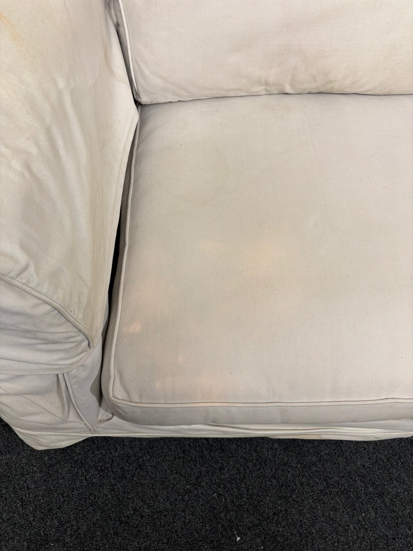 2 seater oatmeal fabric sofa 3126