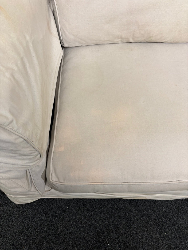 2 seater oatmeal fabric sofa 3126