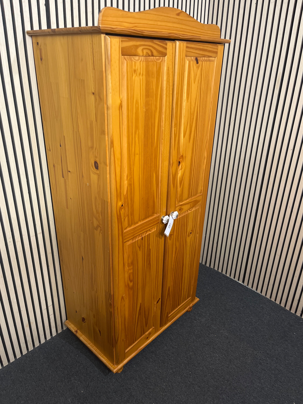Solid pine double wardrobe  (H 178 x W 51 x D 51cm)  44268