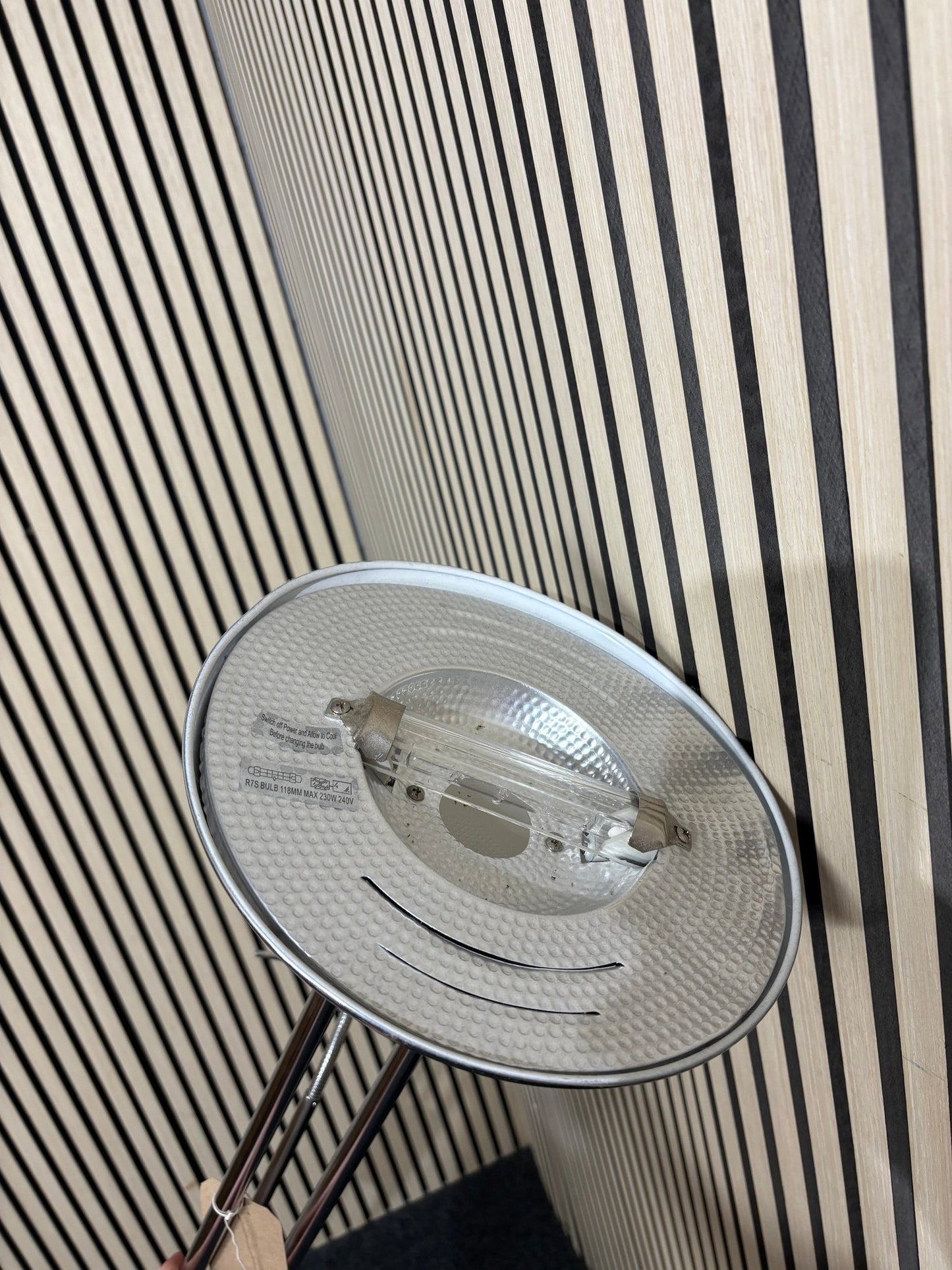 Tall chrome framed standard uplighter 3126