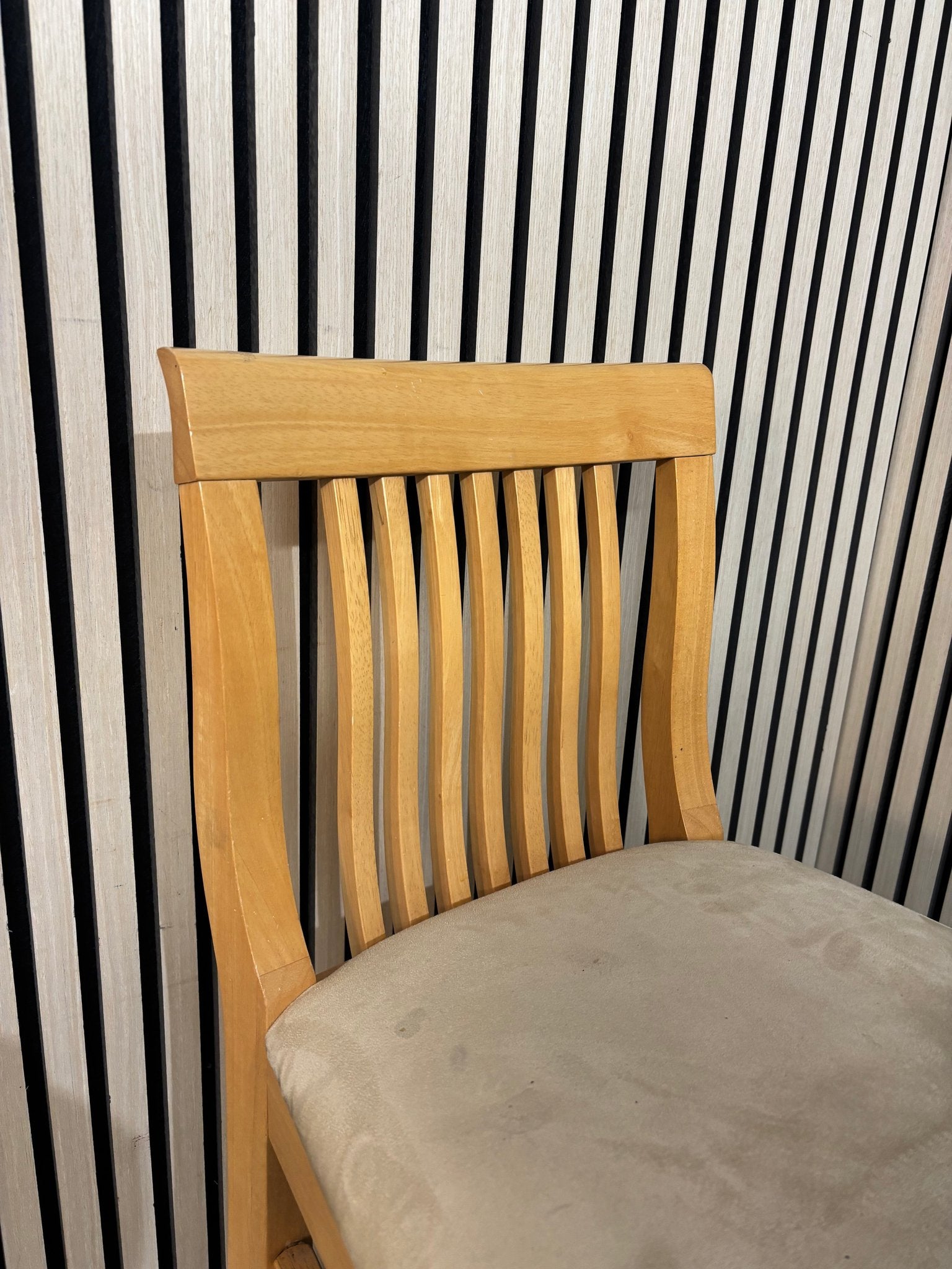 Solid wooden framed bar stool with back 3126