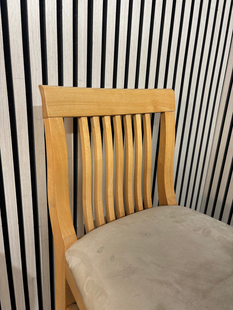 Solid wooden framed bar stool with back 3126
