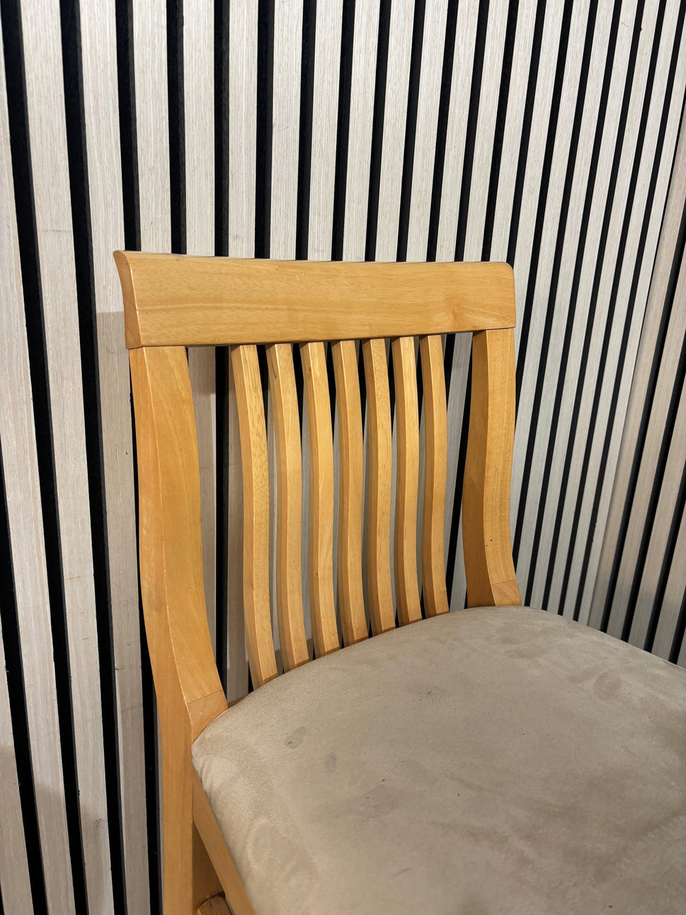 Solid wooden framed bar stool with back 3126