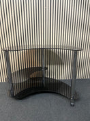 Switch black glass kidney-shaped tiered TV unit (H 75 x W 100 x D 65 cm) 3126 2 image