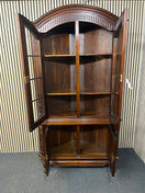 Switch Dark wooden display cabinet curved on top with glass doors (H 200 x W 120 x D 50 cm) 43807 3 image