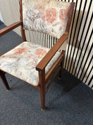 Solid dark wood framed carvers chair 2226