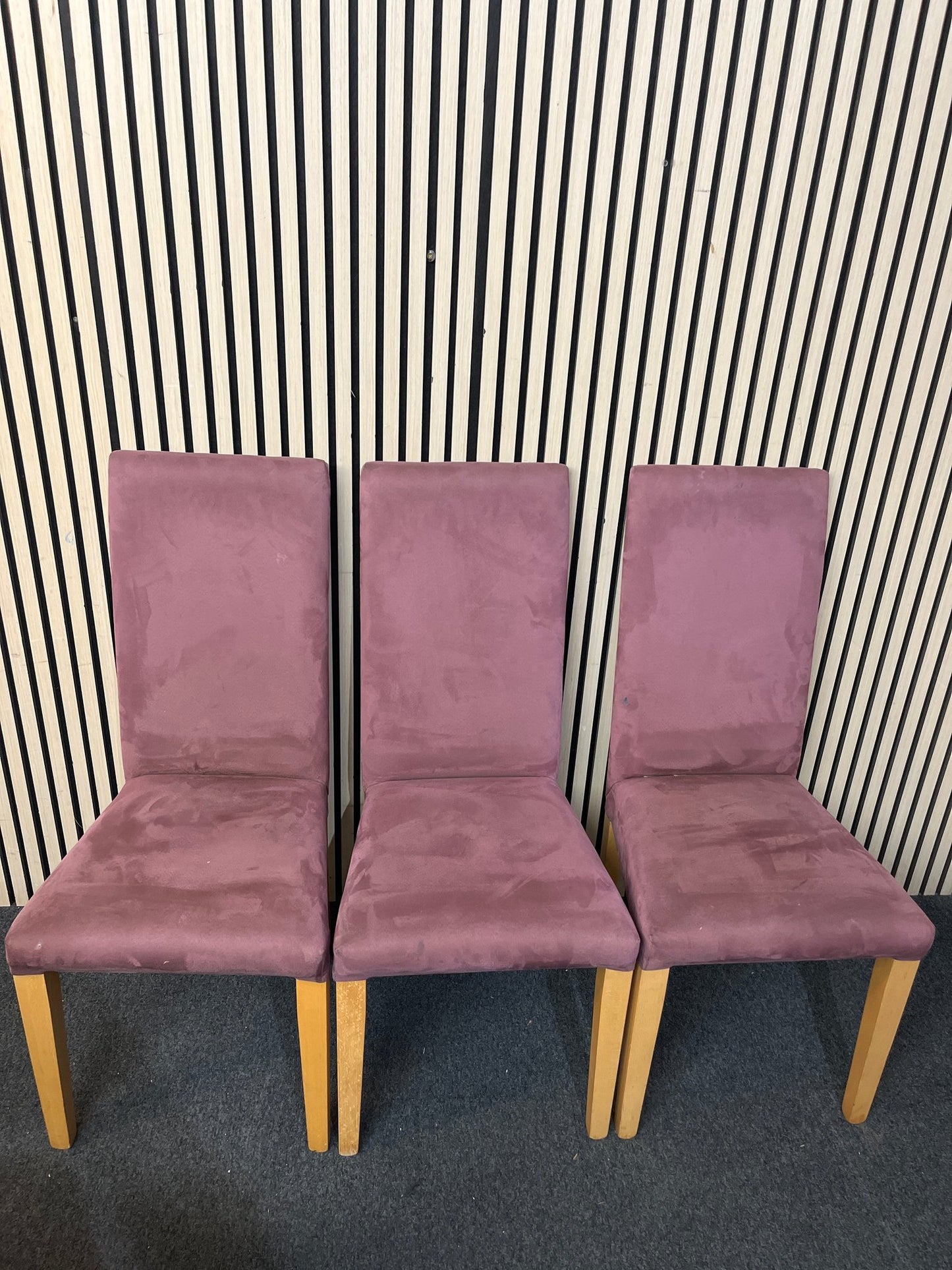 High back wine fabric dining chair (SET OF 5) 2226