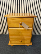 Switch 3 drawer solid pine bedside locker 2226 2 image