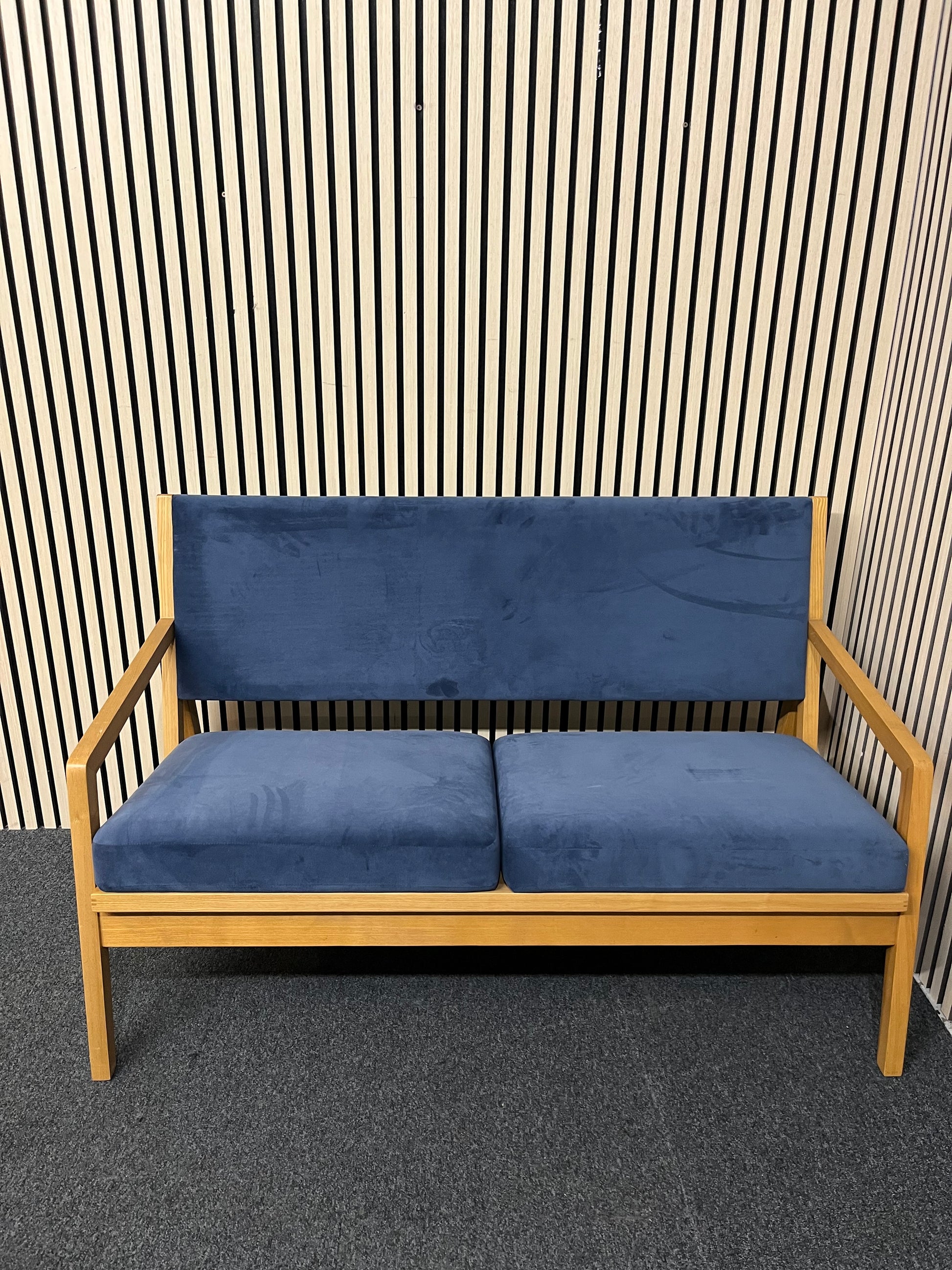 NEW Hanna two seater sofa with wooden frame