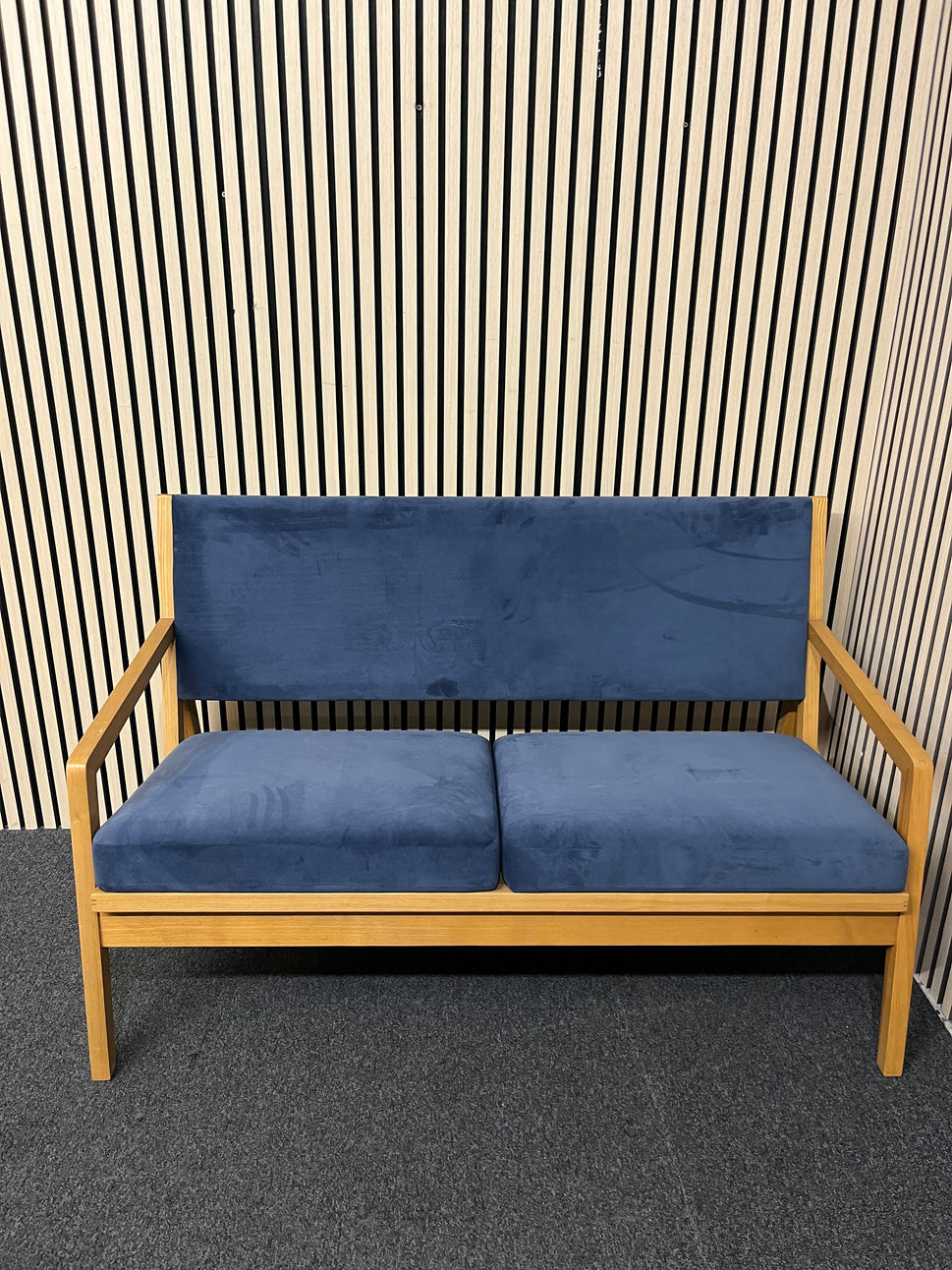 NEW Hanna two seater sofa with wooden frame