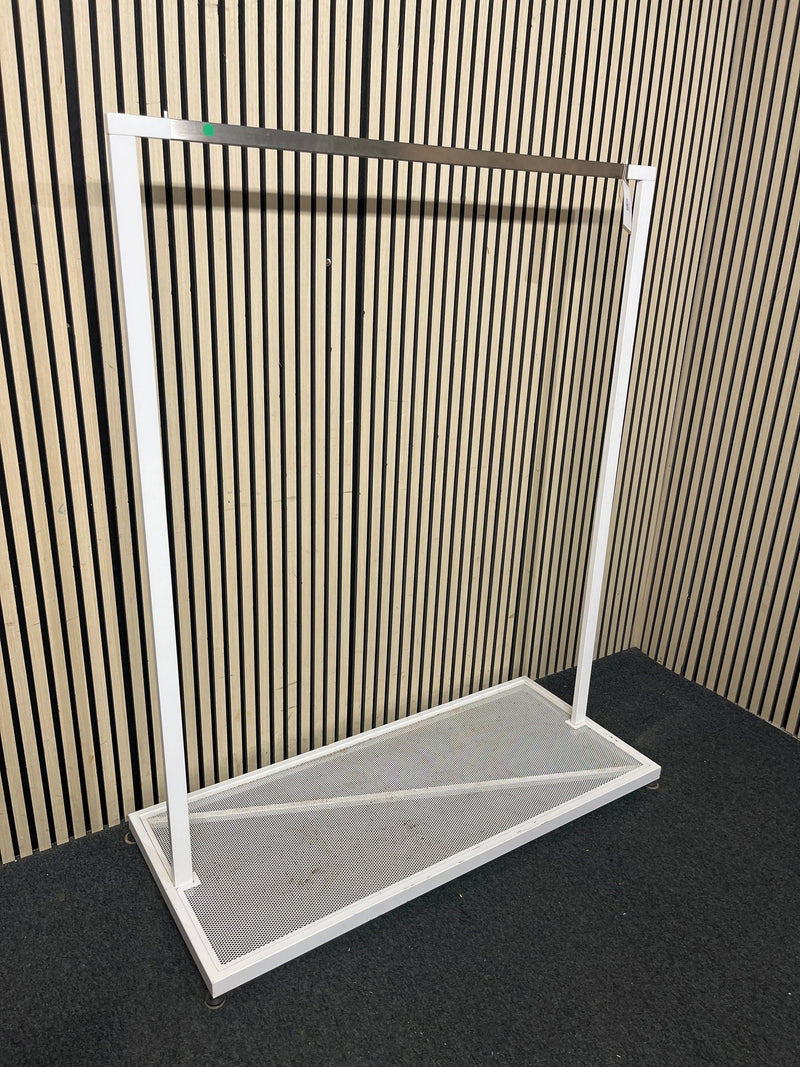 Metal white and crome retail clothes hanger (H 158 x W 124 x D 56 cm)  43623 - image 2