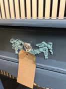 Small blue painted 1 drawer bedside locker 43629