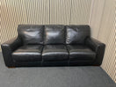 3+1 Black leather sofa suite  43745