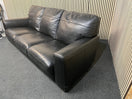 3+1 Black leather sofa suite  43745