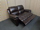 2+1 Brown leather recliner suite 43765