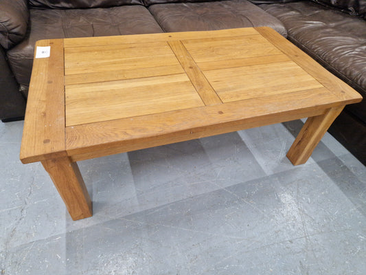 Large solid wood rectangular coffee table