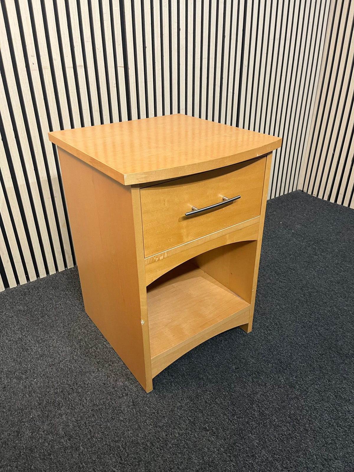 Beech 1 drawer bedside locker  43842