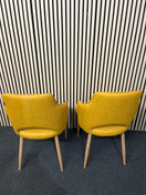 Switch Calligaris Mustard fabric dining chair (SET OF 2) 3 image