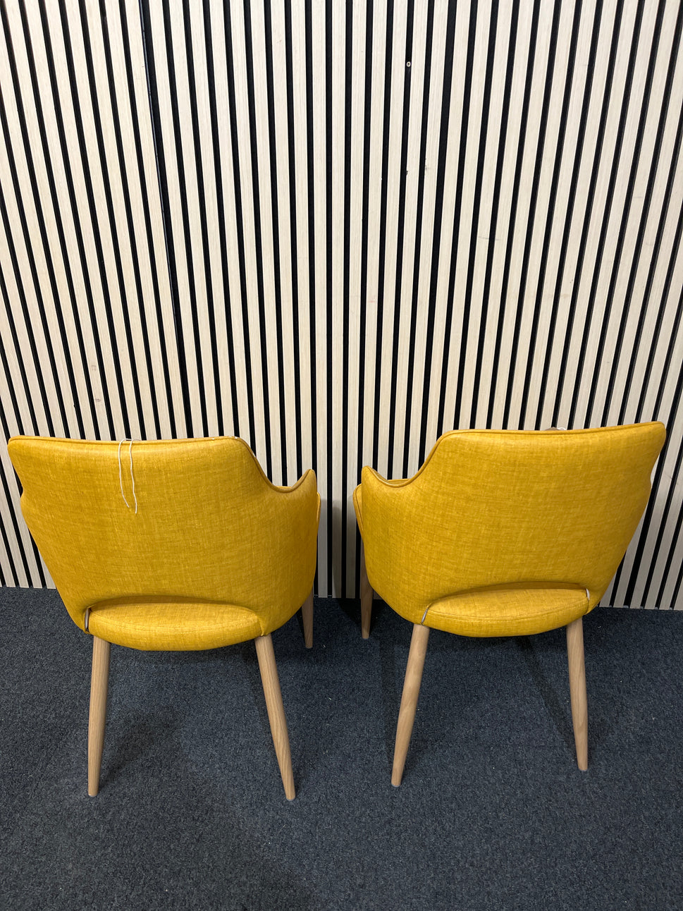 Calligaris Mustard fabric dining chair (SET OF 2)