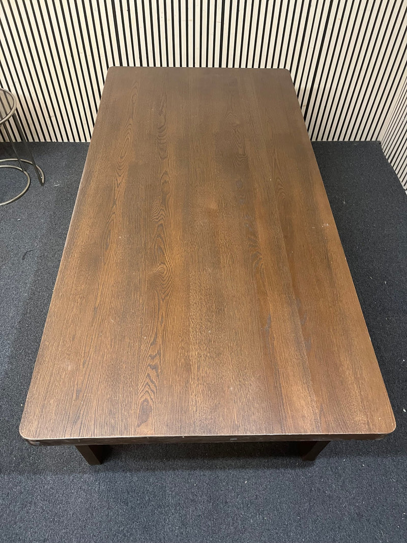 Stained oak veneer dining table (L 180 x W 90 cm) 44021 - image 3