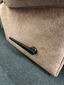 High back brown fabric manual recliner armchair 44022