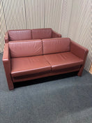 2+2 Boss design brwn leather sofa suite   44197