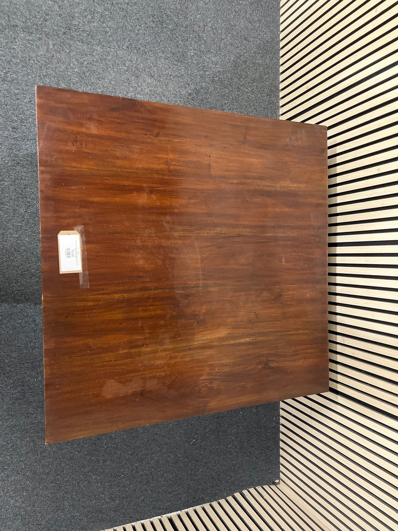 Solid wood low dark wood stained coffee table (H 46 x W 100 x D 100 cm)  44265 - image 2